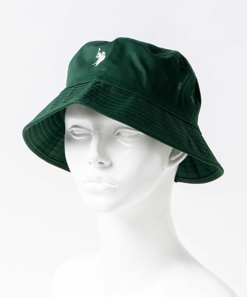 U.S. POLO ASSN.(ユーエスポロアッスン)の「∴WEGO/U.S. POLO ASSN. ワンポイントバケットハット(ハット・レディース・ブラウン/その他1/ベージュ系その他/グリーン/ブラック・FREE)」の8枚目の写真