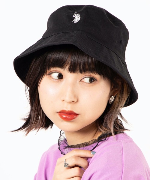 U.S. POLO ASSN.(ユーエスポロアッスン)の「∴WEGO/U.S. POLO ASSN. ワンポイントバケットハット(ハット・レディース・ブラウン/その他1/ベージュ系その他/グリーン/ブラック・FREE)」の6枚目の写真