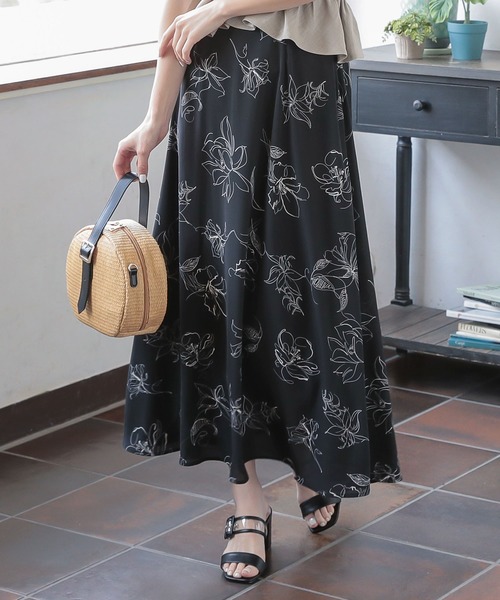 KOBE LETTUCE（コウベレタス）の「マキシ・ミモレ丈2TYPEフレアスカート（スカート・レディース・オフホワイト/ベージュ/ネイビー/ベージュ系その他2/ベージュ系その他3/ピンク系その他2/パープル系その他/ミント/ラベンダー/ピンク系その他/ホワイト系その他/ベージュ系その他/グリーン系その他/ブルー系その他/ブラック系その他/グリーン系その他2/オリーブ/ブルー/ブルー系その他2/ブルー系その他3/グリーン系その他4/ピンク系その他4/ライトブルー/グリーン系その他3/ピンク系その他3・1/2）」の5枚目の写真