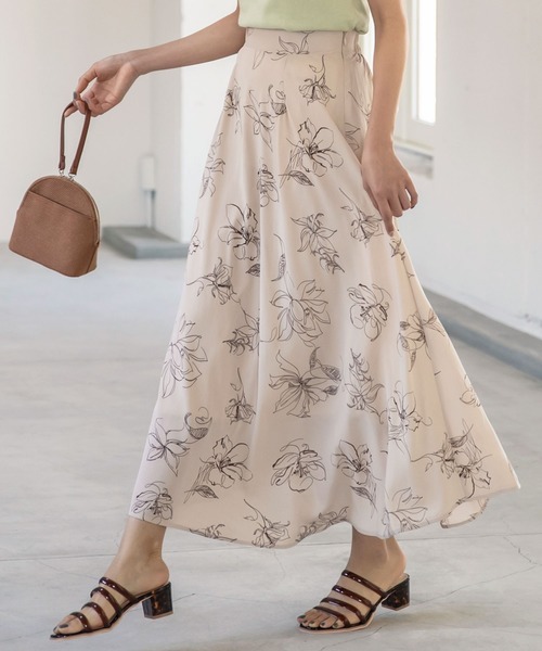 KOBE LETTUCE（コウベレタス）の「マキシ・ミモレ丈2TYPEフレアスカート（スカート・レディース・オフホワイト/ベージュ/ネイビー/ベージュ系その他2/ベージュ系その他3/ピンク系その他2/パープル系その他/ミント/ラベンダー/ピンク系その他/ホワイト系その他/ベージュ系その他/グリーン系その他/ブルー系その他/ブラック系その他/グリーン系その他2/オリーブ/ブルー/ブルー系その他2/ブルー系その他3/グリーン系その他4/ピンク系その他4/ライトブルー/グリーン系その他3/ピンク系その他3・1/2）」の7枚目の写真