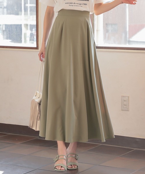 KOBE LETTUCE（コウベレタス）の「マキシ・ミモレ丈2TYPEフレアスカート（スカート・レディース・オフホワイト/ベージュ/ネイビー/ベージュ系その他2/ベージュ系その他3/ピンク系その他2/パープル系その他/ミント/ラベンダー/ピンク系その他/ホワイト系その他/ベージュ系その他/グリーン系その他/ブルー系その他/ブラック系その他/グリーン系その他2/オリーブ/ブルー/ブルー系その他2/ブルー系その他3/グリーン系その他4/ピンク系その他4/ライトブルー/グリーン系その他3/ピンク系その他3・1/2）」の10枚目の写真