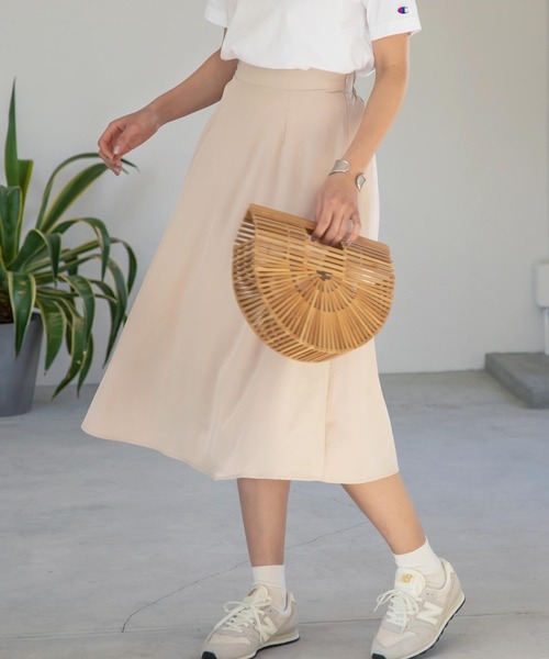 KOBE LETTUCE（コウベレタス）の「マキシ・ミモレ丈2TYPEフレアスカート（スカート・レディース・オフホワイト/ベージュ/ネイビー/ベージュ系その他2/ベージュ系その他3/ピンク系その他2/パープル系その他/ミント/ラベンダー/ピンク系その他/ホワイト系その他/ベージュ系その他/グリーン系その他/ブルー系その他/ブラック系その他/グリーン系その他2/オリーブ/ブルー/ブルー系その他2/ブルー系その他3/グリーン系その他4/ピンク系その他4/ライトブルー/グリーン系その他3/ピンク系その他3・1/2）」の8枚目の写真