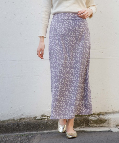 flower（フラワー）の「ニュアンスフラワースカート（スカート・レディース・ベージュ/パープル・SMALL/MEDIUM）」の11枚目の写真
