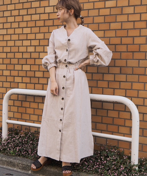 Tiptop ティップトップ の ss 綿麻ガウンワンピース ワンピース Wear