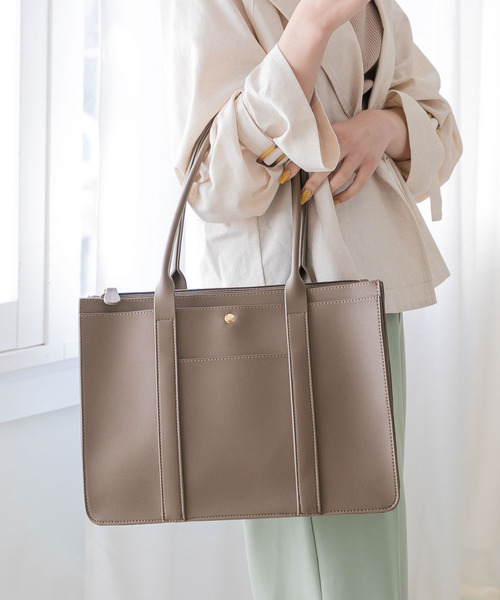 夢展望（ユメテンボウ）の「通勤通学トートバッグ（トートバッグ・レディース・モカ/オフホワイト/ベージュ/ブラック・FREE）」の3枚目の写真