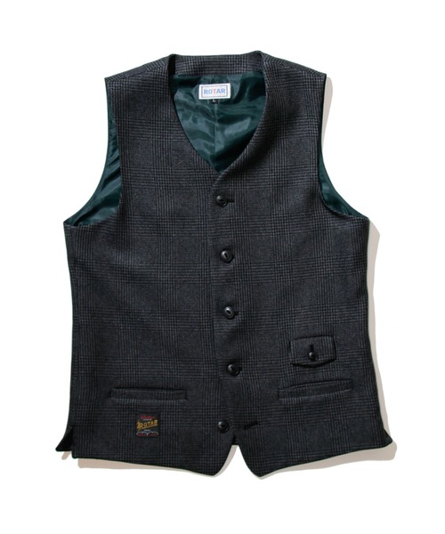 ROTAR(ローター)の「Tweed Glencheck Vest グレンチェック ベスト(ベスト・メンズ・チャコールグレー/グレー・X-LARGE/LARGE/MEDIUM)」の9枚目の写真