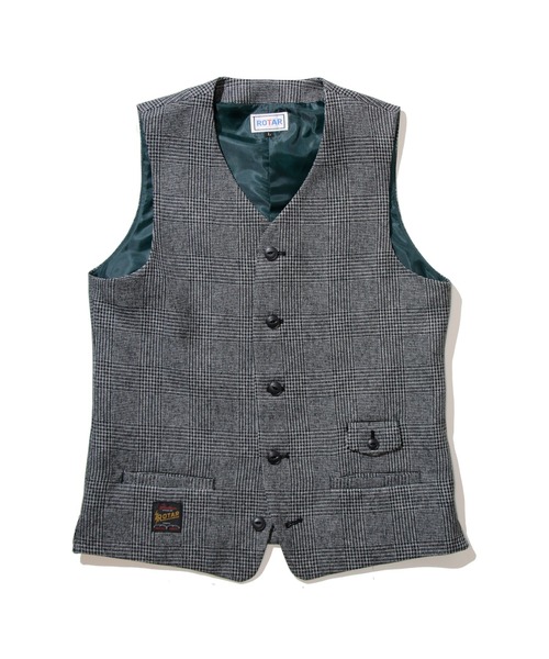 ROTAR(ローター)の「Tweed Glencheck Vest グレンチェック ベスト(ベスト・メンズ・チャコールグレー/グレー・X-LARGE/LARGE/MEDIUM)」の8枚目の写真
