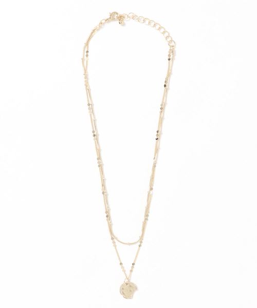 AMERICAN HOLIC（アメリカンホリック）の「2連コインネックレス（ネックレス・レディース・シルバー/ゴールド・FREE）」の2枚目の写真