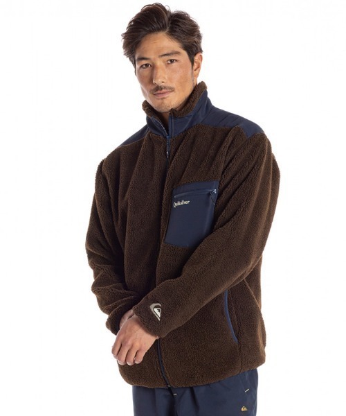 Quiksilver（クイックシルバー）の「CLASSIC BOA STAND/クイックシルバー ボア ジップアップ もこもこ（スウェット・メンズ・ネイビー/ブルー系その他/ブラウン/ベージュ・LARGE/MEDIUM/X-LARGE/SMALL/XX-LARGE）」の2枚目の写真