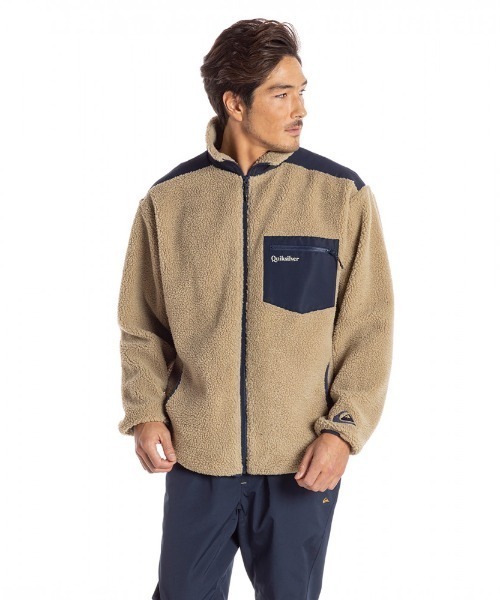 Quiksilver（クイックシルバー）の「CLASSIC BOA STAND/クイックシルバー ボア ジップアップ もこもこ（スウェット・メンズ・ネイビー/ブルー系その他/ブラウン/ベージュ・LARGE/MEDIUM/X-LARGE/SMALL/XX-LARGE）」の9枚目の写真