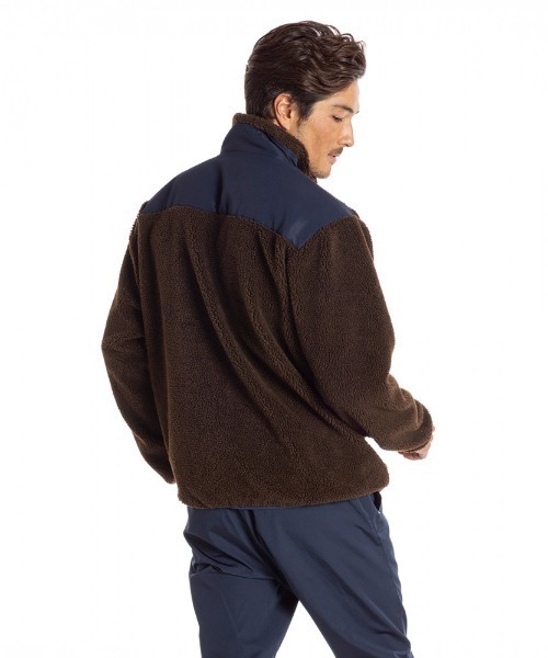 Quiksilver（クイックシルバー）の「CLASSIC BOA STAND/クイックシルバー ボア ジップアップ もこもこ（スウェット・メンズ・ネイビー/ブルー系その他/ブラウン/ベージュ・LARGE/MEDIUM/X-LARGE/SMALL/XX-LARGE）」の5枚目の写真