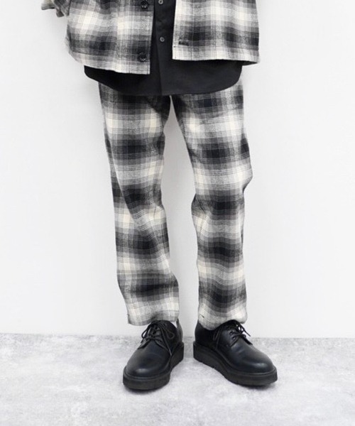 RAGEBLUE（レイジブルー）の「起毛チェックイージーパンツ/898134（スラックス・メンズ・グレー/ピンク・MEDIUM/LARGE）」の2枚目の写真