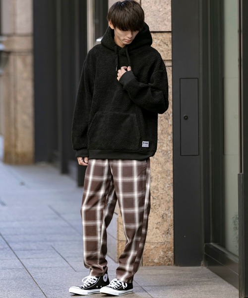 ADMIX/ATELIER SAB MEN（アドミックスアトリエサブメン）の「【no sweat.×ADMIX/ATELIER SAB MEN】コラボ ユニセックス もこもこ ボアフリース ルーズサイズ プル パーカー（パーカー・メンズ・オリーブ/グレー/ベージュ/ブラック/ネイビー/ホワイト・48/50/52）」の12枚目の写真