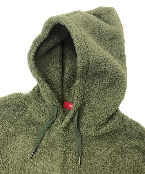 ADMIX/ATELIER SAB MEN（アドミックスアトリエサブメン）の「【no sweat.×ADMIX/ATELIER SAB MEN】コラボ ユニセックス もこもこ ボアフリース ルーズサイズ プル パーカー（パーカー・メンズ・オリーブ/グレー/ベージュ/ブラック/ネイビー/ホワイト・48/50/52）」の10枚目の写真
