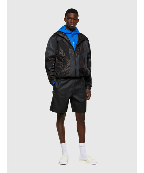 【DIESEL】今季デニムミックスマテリアルハーフジャケット　アウター DIESEL（ディーゼル）の「メンズ ジャケット（デニムジャケット