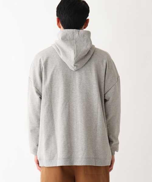 BASECONTROL（ベースコントロール）の「◆使える抗菌防臭ストレッチ裏毛 2段ロゴロング丈ビッグジップパーカー（パーカー・メンズ・グレー/ブラック/パープル系4・04/03/02）」の8枚目の写真