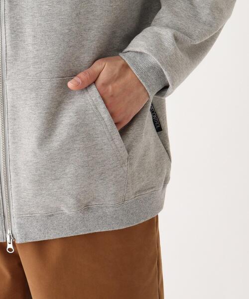BASECONTROL（ベースコントロール）の「◆使える抗菌防臭ストレッチ裏毛 2段ロゴロング丈ビッグジップパーカー（パーカー・メンズ・グレー/ブラック/パープル系4・04/03/02）」の10枚目の写真