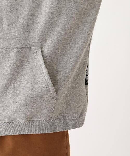 BASECONTROL（ベースコントロール）の「◆使える抗菌防臭ストレッチ裏毛 2段ロゴロング丈ビッグジップパーカー（パーカー・メンズ・グレー/ブラック/パープル系4・04/03/02）」の11枚目の写真