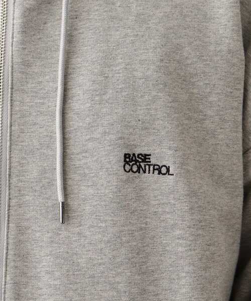 BASECONTROL（ベースコントロール）の「◆使える抗菌防臭ストレッチ裏毛 2段ロゴロング丈ビッグジップパーカー（パーカー・メンズ・グレー/ブラック/パープル系4・04/03/02）」の12枚目の写真