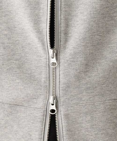 BASECONTROL（ベースコントロール）の「◆使える抗菌防臭ストレッチ裏毛 2段ロゴロング丈ビッグジップパーカー（パーカー・メンズ・グレー/ブラック/パープル系4・04/03/02）」の13枚目の写真