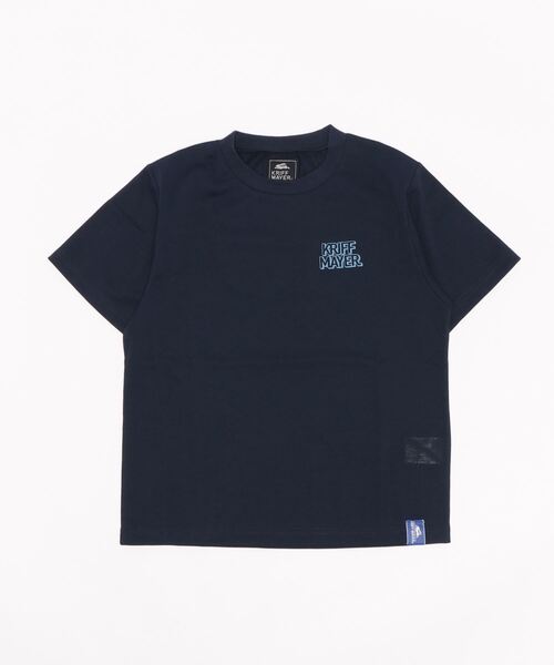 KRIFF MAYER Kid's Collection（クリフメイヤーキッズコレクション）の「UVカットさらロゴTEE（Tシャツ/カットソー・キッズ・オフホワイト/ライトグリーン/ネイビー/サックスブルー・120/130/160/140/170/150）」の3枚目の写真