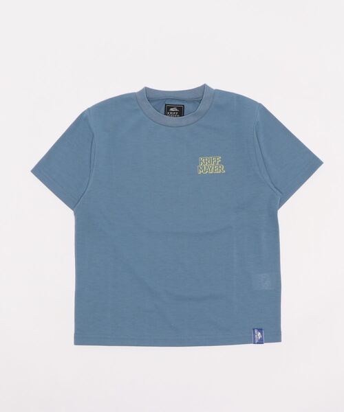 KRIFF MAYER Kid's Collection（クリフメイヤーキッズコレクション）の「UVカットさらロゴTEE（Tシャツ/カットソー・キッズ・オフホワイト/ライトグリーン/ネイビー/サックスブルー・120/130/160/140/170/150）」の6枚目の写真