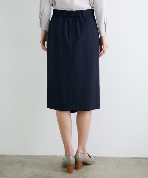 ROPE' PICNIC(ロペピクニック)の「【UVカット&マシンウォッシャブル】リネンライクラップスカート(スカート・レディース・ライトグリーン/ネイビー/ライトグレー・40/38/36)」の8枚目の写真
