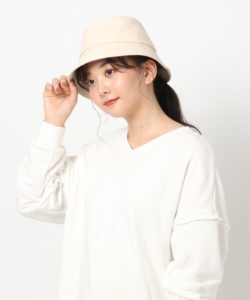 THE SHOP TK (ザ ショップ ティーケー )の「◆【VERY6月号掲載】【抗菌防臭】合皮バケットハット(ハット・レディース・ブラック/オフホワイト・99)」の13枚目の写真