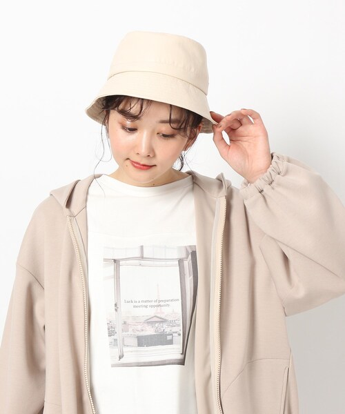 THE SHOP TK (ザ ショップ ティーケー )の「◆【VERY6月号掲載】【抗菌防臭】合皮バケットハット(ハット・レディース・ブラック/オフホワイト・99)」の4枚目の写真