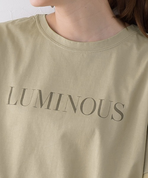 Pierrot(ピエロ)の「LUMINOUSシルケットロゴTシャツ(Tシャツ/カットソー・レディース・ホワイト×ブラック/グレー×ホワイト/ベージュ系その他・M/L)」の8枚目の写真