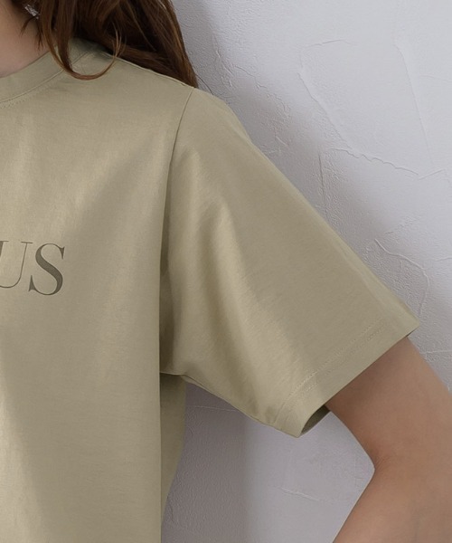 Pierrot(ピエロ)の「LUMINOUSシルケットロゴTシャツ(Tシャツ/カットソー・レディース・ホワイト×ブラック/グレー×ホワイト/ベージュ系その他・M/L)」の9枚目の写真