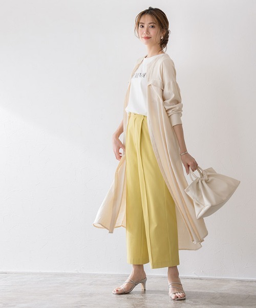 Pierrot(ピエロ)の「LUMINOUSシルケットロゴTシャツ(Tシャツ/カットソー・レディース・ホワイト×ブラック/グレー×ホワイト/ベージュ系その他・M/L)」の17枚目の写真