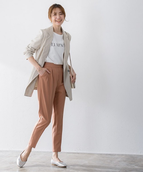 Pierrot(ピエロ)の「LUMINOUSシルケットロゴTシャツ(Tシャツ/カットソー・レディース・ホワイト×ブラック/グレー×ホワイト/ベージュ系その他・M/L)」の18枚目の写真