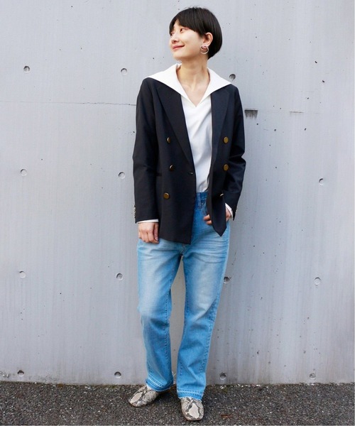 JOURNAL STANDARD（ジャーナルスタンダード）の「コンプレッションジャージーセーラープルオーバー◆2（Tシャツ/カットソー・レディース・ホワイト/ブラック・FREE）」の16枚目の写真