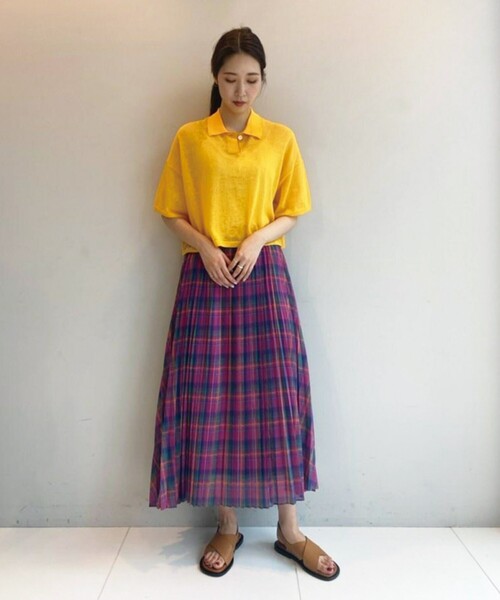 ドレステリア　スカート　34 チェックスカート DRESSTERIOR スカート チェックタックスカート : ZOZOTOWN Yahoo