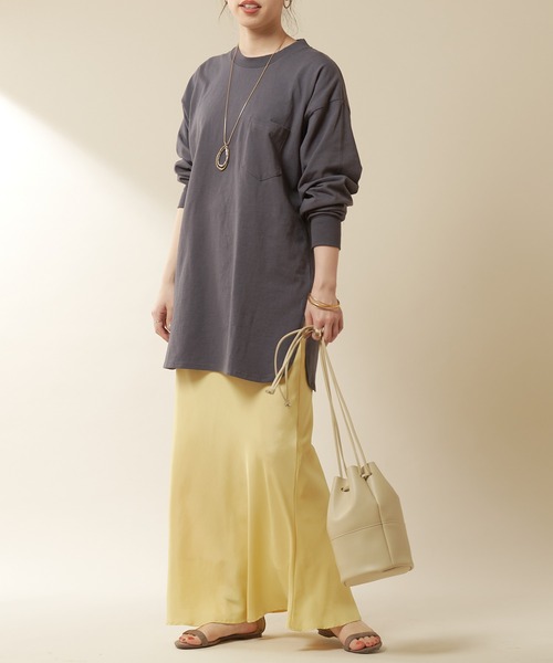 SHENERY(シーナリー)の「フィブリルツイルマーメイドマキシスカート(スカート・レディース・グレイッシュベージュ/ライトグレー/イエロー・38/36)」の13枚目の写真