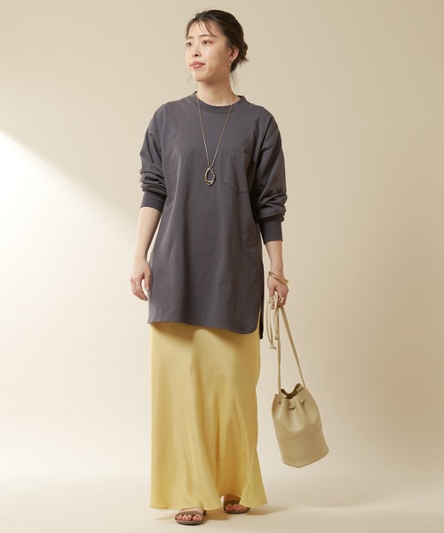 SHENERY(シーナリー)の「フィブリルツイルマーメイドマキシスカート(スカート・レディース・グレイッシュベージュ/ライトグレー/イエロー・38/36)」の18枚目の写真