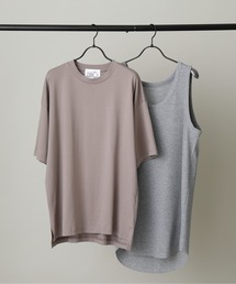 anown | 【-anown original-】オーバーサイズ Tシャツ&タンクトップ アンサンブル2点セット アンサンブル/パックT(Tシャツ/カットソー)