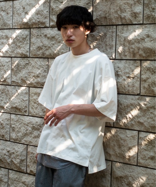 anown（アノン）の「【-anown original-】アンサンブル2点セット オーバーサイズ Tシャツ＆タンクトップ（Tシャツ/カットソー・メンズ・ホワイト/ブラック/アッシュブラウン/ブルー系その他/グレイッシュベージュ・S/M/L/XL）」の3枚目の写真