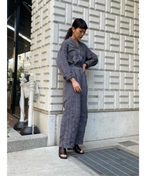 THROW by SLY(スローバイスライ)の「THROW WRINKLE RELAX PT リラックス パンツ(スラックス・レディース・ベージュ/ピンク/グレー・1/2)」の14枚目の写真