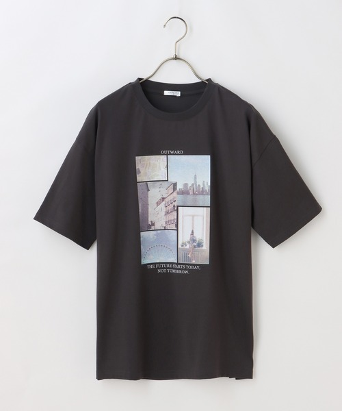 Honeys（ハニーズ）の「フォトプリントＴシャツ（Tシャツ/カットソー・レディース・ホワイト/ラベンダー/ホワイト×ブラック/グリーン系その他/スミクロ・LL/M/L）」の11枚目の写真