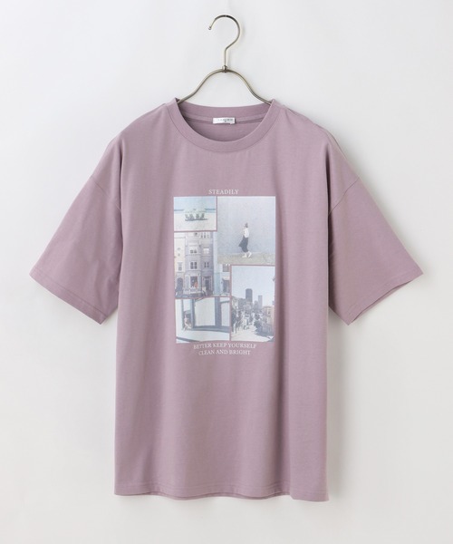 Honeys（ハニーズ）の「フォトプリントＴシャツ（Tシャツ/カットソー・レディース・ホワイト/ラベンダー/ホワイト×ブラック/グリーン系その他/スミクロ・LL/M/L）」の22枚目の写真