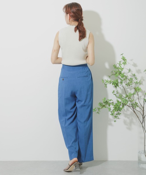 SENSE OF PLACE by URBAN RESEARCH（センスオブプレイスバイアーバンリサーチ）の「デザインリブノースリーブニットトップ（ニット/セーター・レディース・アイボリー/ブラック/ベージュ/グリーン・ONE）」の19枚目の写真