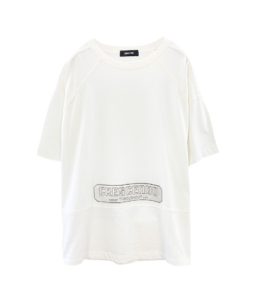 ENVYM（アンビー）の「スウィッチングラインビッグＴ（Tシャツ/カットソー・レディース・ホワイト/ブラック/ベージュ/グリーン・FREE）」の6枚目の写真