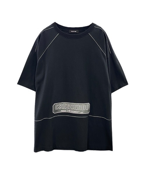 ENVYM（アンビー）の「スウィッチングラインビッグＴ（Tシャツ/カットソー・レディース・ホワイト/ブラック/ベージュ/グリーン・FREE）」の5枚目の写真