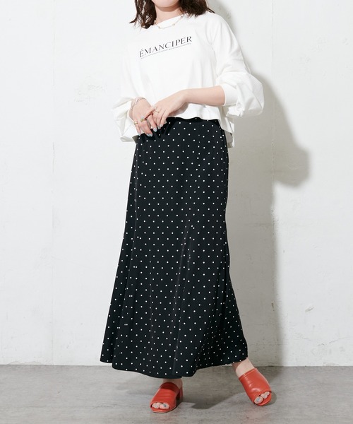 DISCOAT（ディスコート）の「ドットマーメイドスカート（スカート・レディース・ブラック/オフホワイト・FREE）」の12枚目の写真