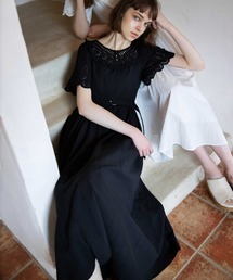 REDYAZEL | かぎ針レースマキシ丈フレアワンピース(ワンピース)