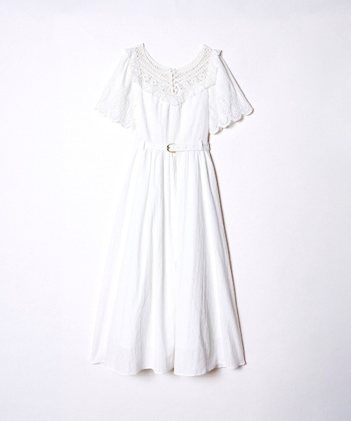 REDYAZEL（レディアゼル）の「かぎ針レースマキシ丈フレアワンピース（ワンピース・レディース・オフホワイト/ブラック・SMALL/MEDIUM）」の6枚目の写真