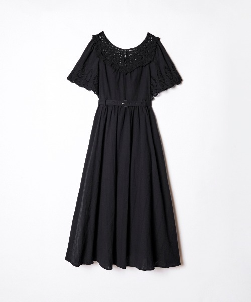 REDYAZEL（レディアゼル）の「かぎ針レースマキシ丈フレアワンピース（ワンピース・レディース・オフホワイト/ブラック・SMALL/MEDIUM）」の7枚目の写真