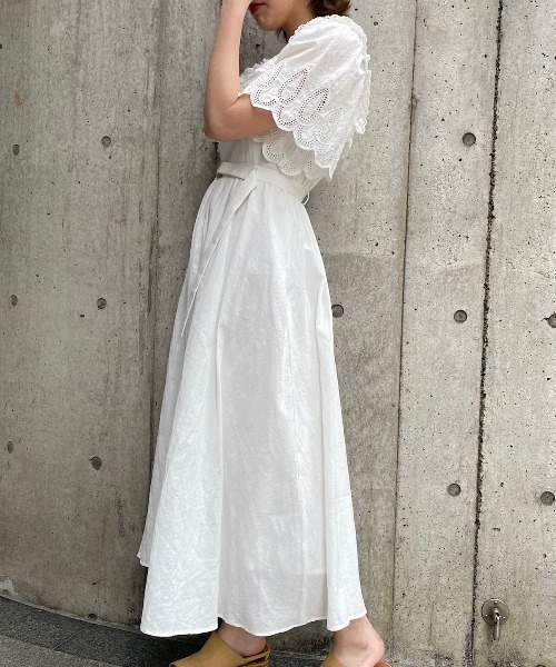 美品♡セルフォード レースマーメイドワンピース 2021SS フレア マキシ丈 レースワンピース（マキシ丈/ロングワンピース）｜CELFORD（セル